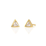 triangle bezel stud earrings