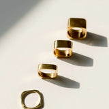 brass square ring IV