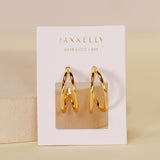 illusion double hoop earrings