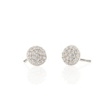 round crystal stud earrings