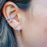 triangle bezel stud earrings