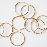brass hammered stacking ring