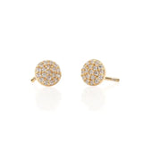 round crystal stud earrings