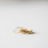 brass hammered stacking ring