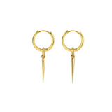 tall spike huggie hoop earrings