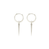 tall spike huggie hoop earrings