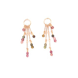 charm earrings with tourmaline