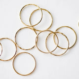 brass hammered stacking ring
