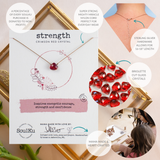 Crimson Red Soul Shine Necklace for Strength