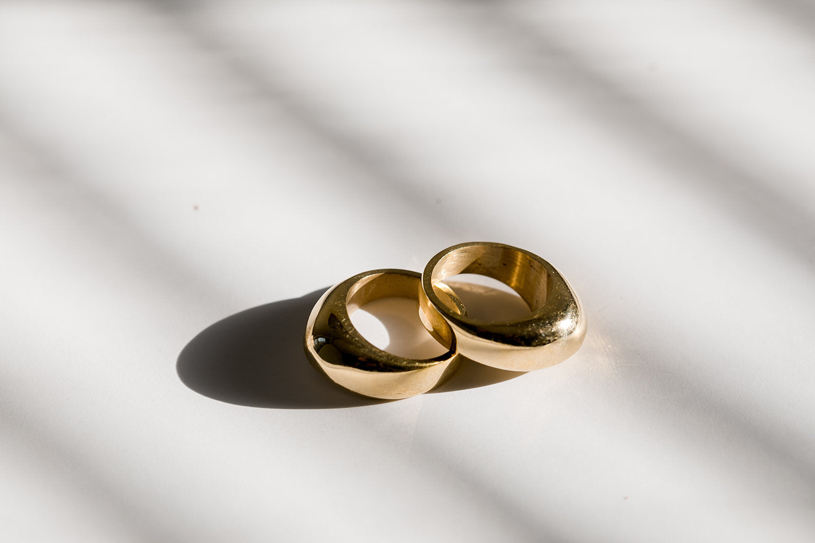 thick brass dome rings