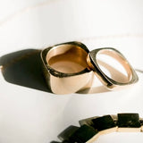 brass square ring I