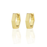 hexagon hinged hoop earrings