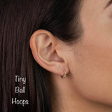 ball hoop earrings