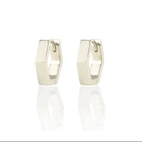 hexagon hinged hoop earrings