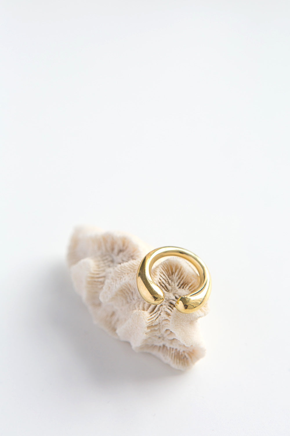 Think Open Brass Ring on Coral