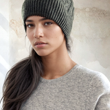 cashmere cable knit skully beanie