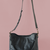 midsized leather crossbody and shoulder bag