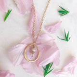 Dusky Coast Necklace - Grey Mystic Quartz and Moonstone