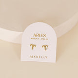 zodiac gold earrings