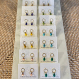 vintage glass teardrop studs