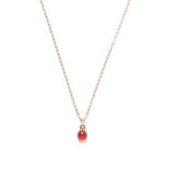 carnelian tiny charm necklace
