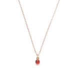 carnelian tiny charm necklace