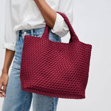 sky’s the limit - medium woven neoprene tote