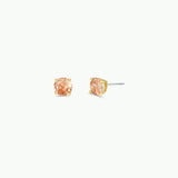 round cz gold earrings