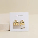 gold three hoop huggie