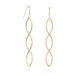 mixed metal elipse earrings