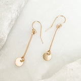 coin bar drop earrings