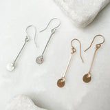 coin bar drop earrings