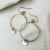 coin hoop everyday earrings
