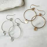 coin hoop everyday earrings