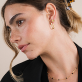 petite gold knot earrings
