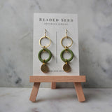 circle shape dangle minimalist hook earrings