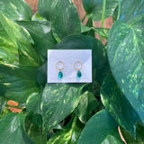 vintage glass teardrop studs