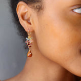 thistle earrings in lapis