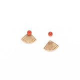 mini pleat jacket earrings