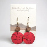 mini holly leather earrings