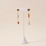 mismatched composition earrings