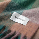 the reykjavik scarf, 100% recycled, purple check