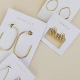 gold three hoop huggie