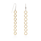 mixed metal circle earrings