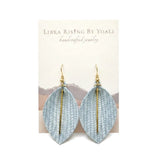boho leaves w/ bar earrings