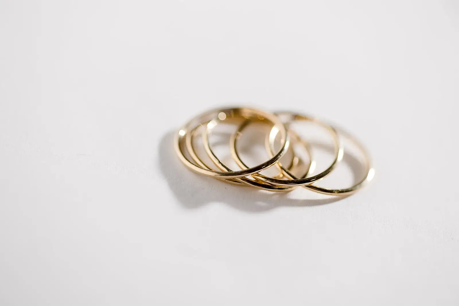 brass hammered stacking ring