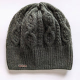 cashmere cable knit skully beanie