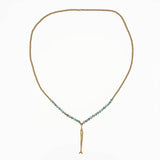 Brass Beaded Fish Pendant Necklace 