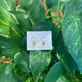 vintage glass teardrop studs
