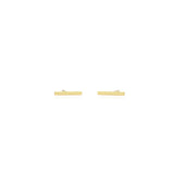 bar dash stud earrings